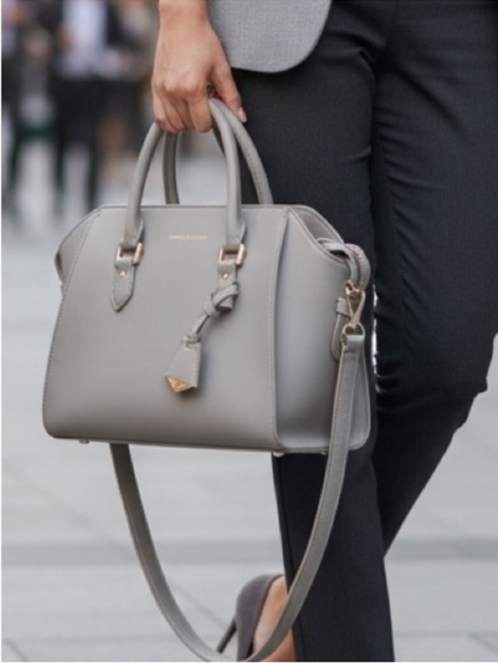 Charles & Keith Trapeze Top Handle Crossbody Bag NWOT